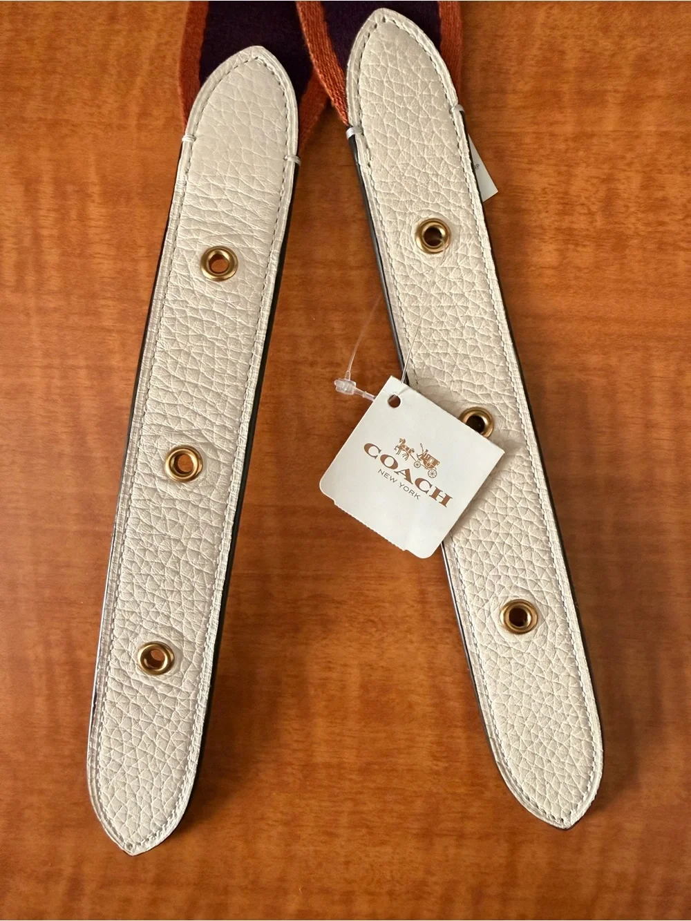 Adjustable Brown Webbing Camera/Bag Strap with Turquoise Edge - Picture 8 of 9